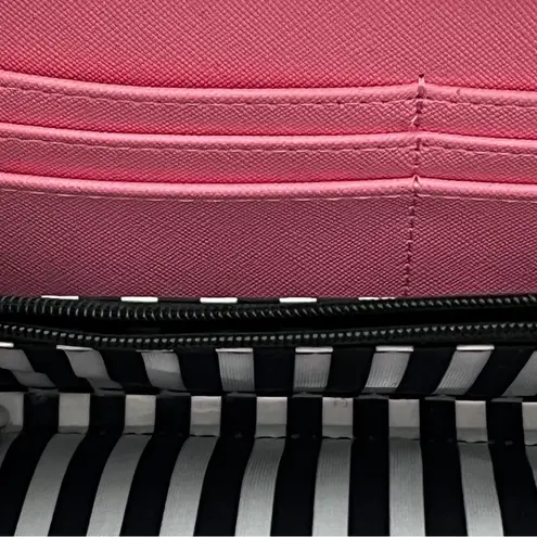 Marc Tetro NWOT  Pink Yorkie Wallet with Black and White Striped Lining