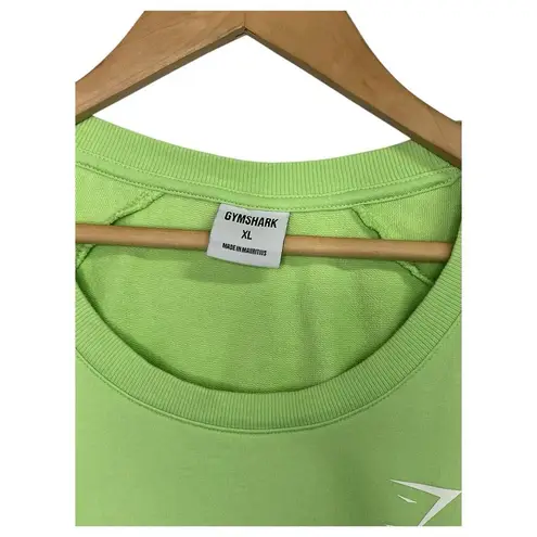 Gymshark  Top Womens Extra Large Green Cropped Sweatshirt Long Sleeve Sporty