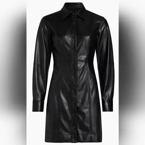 Rails NWT Ruby Black Faux Leather Shirt Dress Size L MSRP $305