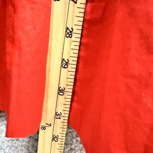 Moulinette Soeurs fit flare dress 6P red floral crochet pockets boho tomato girl