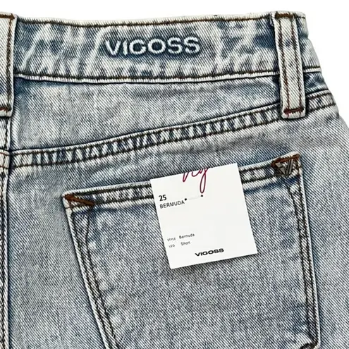 Vigoss  High Waist Bermuda Jean Shorts size 25 NEW