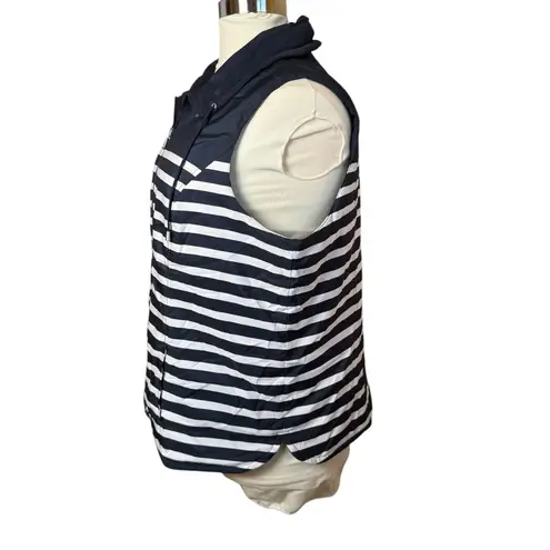 cj banks Navy White Striped Reversible Vest 2X Outdoor Nautical Coastal Classic