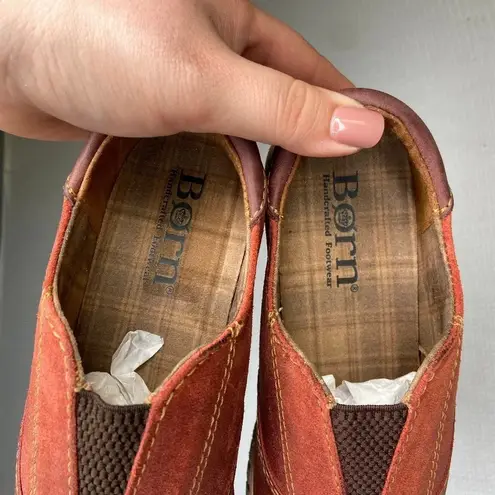 Born Rust Red Leather Slip On Loafers Comfort Casual Shoes Size 7.5 - Image 5