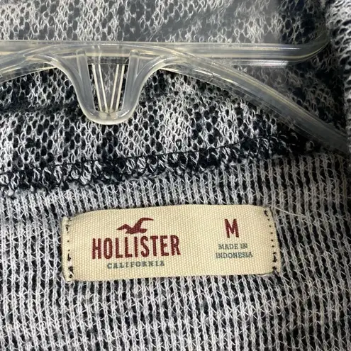 Hollister  Grey Space Dye Open Face Waterfall Cardigan
