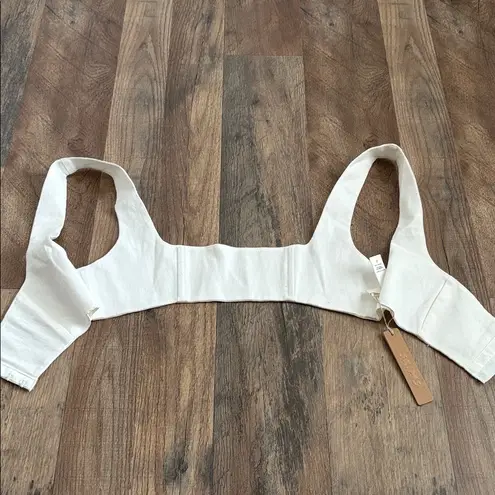 SKIMS New Bridal Silk Lingerie Corset Square Neck Top Ivory Size XS