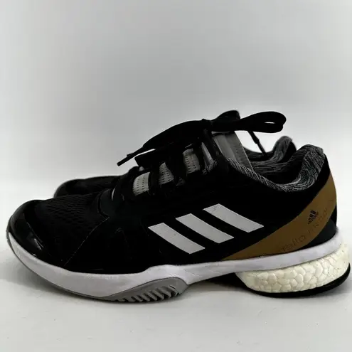 Adidas  Stella Mccartney Barricade Boost Tennis Shoes Carbon White Gold 6.5