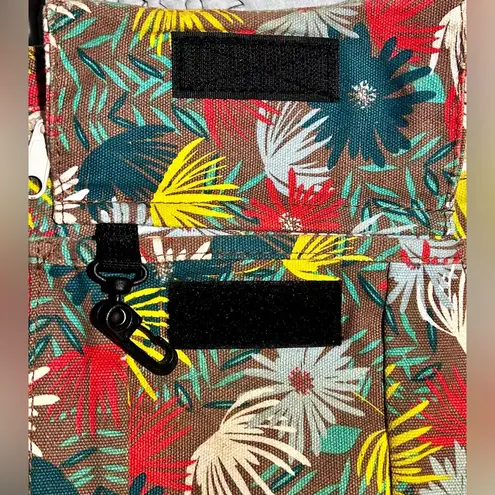 KAVU Keeper Floral Cotton Canvas Crossbody Bag With Adjustable Strap