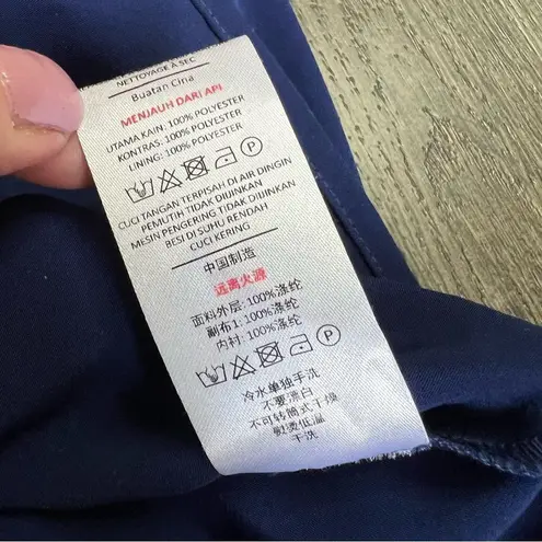 AQ/AQ Montana Mini Dress in Patriot Blue Spaghetti Strap Plunge Mesh NWT Size 0