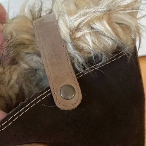 Sorel  Joan of Arctic Snow Boots Black Faux Fur Size‎ 8 Brown Fur Cuff