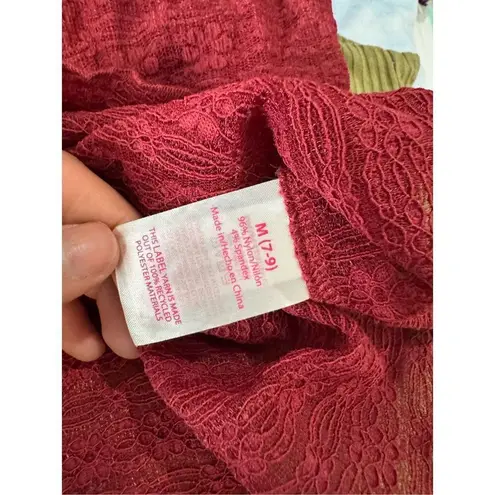 NOBO red mesh blouse size medium Red