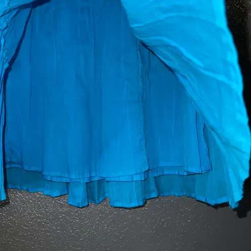 Lifestyle Blue Tiered Skirt Women’s XL | 100% Cotton Boho Peasant Style