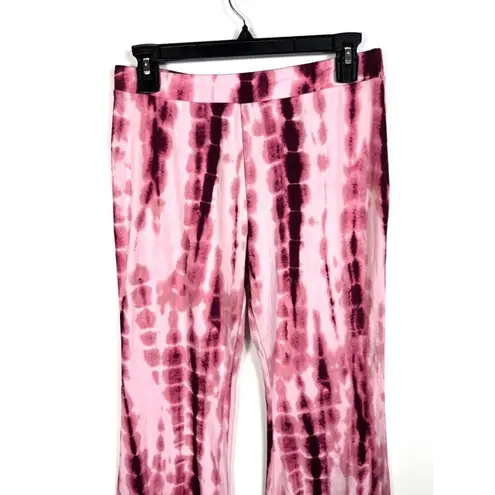 Shosho pink tie dye flare pants Pink Size L
