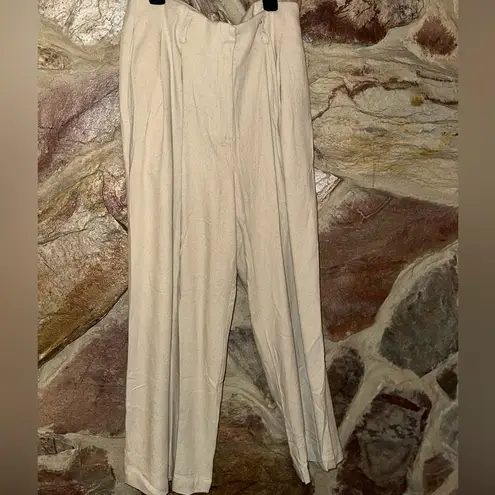 Commense Solid Suit Straight Leg Pants size medium Tan