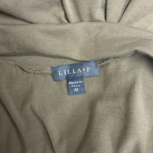 Lilla P Pima Cotton Ruched Sleeveless Top Size M