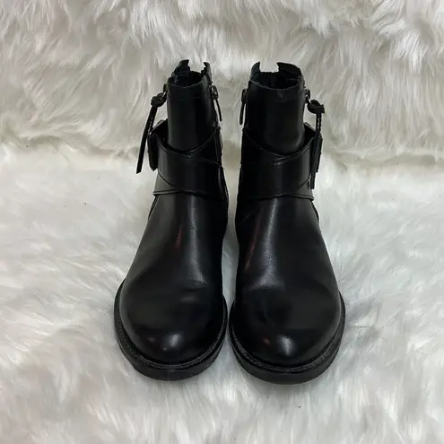 ECCO BOOTS | SARTORELLE 25 BUCKLE BOOT BLACK LEATHER SIZE 6 B29