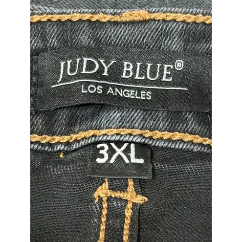 Judy Blue Womens 3XL Denim Bermuda Shorts Plus Size Dark Wash Stretch Casual