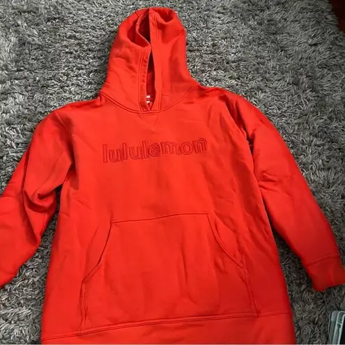 Lululemon  hard to find logo red All yours hoodie size 12