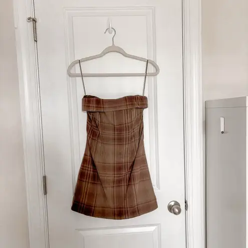 With Jean  Chloe Corset Plaid Dress