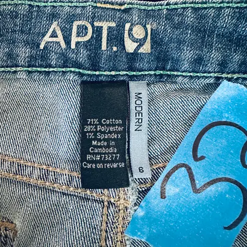 Apt. 9 Shorts, Modern Women's Size 6 Blue, Denim,