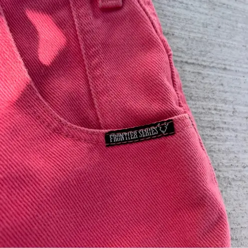 VTG 80s 90s frontier series high rise bareback coral salmon pink cowgirl Jeans Size 24