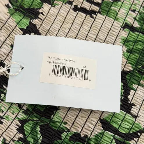 NWT Hill House The Elizabeth Nap Dress Floral Smocked Night Bloom Size Medium Black