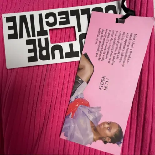 Future Collective Alani Noelle Women's Dress Size L Hot Pink Stretch Size L