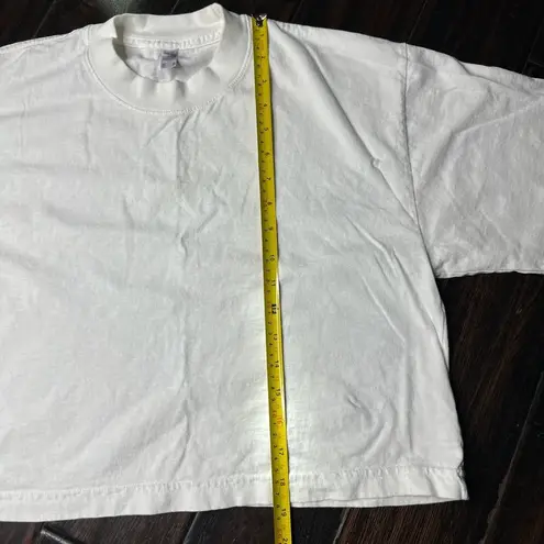 Los Angeles Apparel Crewneck crop top cotton T-shirt summer casual short sleeve