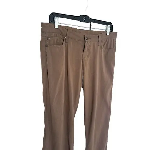 prAna Womens Breathe Hiking Outdoor Straight Pants Size 8 Brown Nylon Stretch