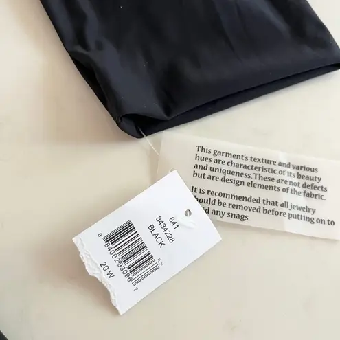 Alex Evenings Black Ruched Draped 3/4 Sleeve Sheath Cocktail Dress Plus Size 20W