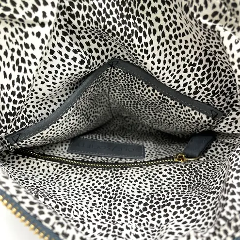 Sole Society Woven Flap Crossbody Bag Clutch Navy Blue Boho Minimalist Neutral