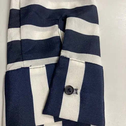 Blue Rain , Women’s Nautical Striped Top,‎ Large, Long Cuffed Sleeves, Large