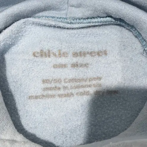 Oversized Hoodie Pullover Sweatshirt Don't Look At Me One Size Blue Size L