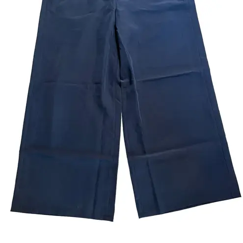 J.Jill  218731 Navy Wide Leg Modal Elastic Waist Cropped‎ Pants Size Small NWT