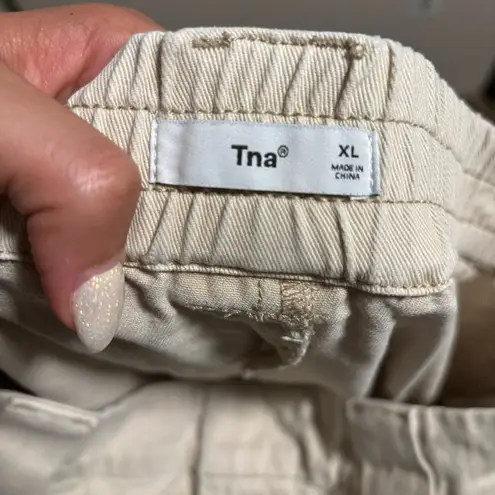 Aritzia TNA  Cargo Pants Flax Beige Tan- Size XL