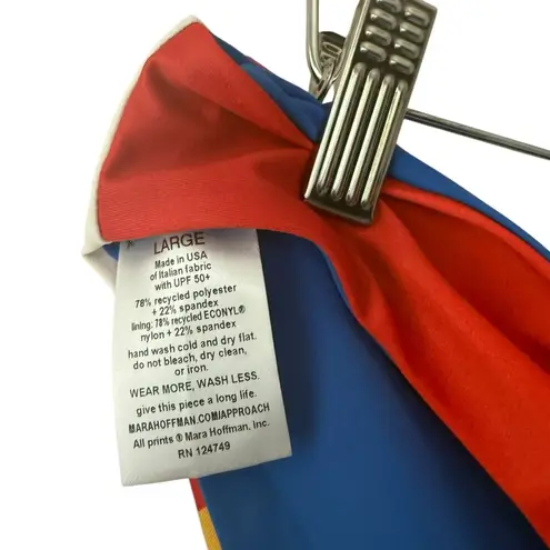 Mara Hoffman Zoa Colorblock Print Multicolor Bikini Bottoms Large