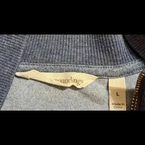 Soft Surroundings Soft Surrounds Quarter Zip Cotton Blended Fleece Outdoor Pullover Sweater Large