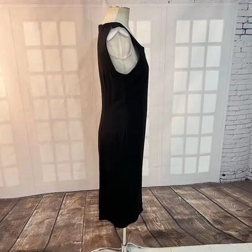 T Tahari Black Lace Up Skirt Sleeveless Sheath Cocktail Party Dress Size 10