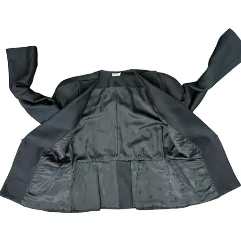 Leon Max Limited Edition Black Hook and Eye Blazer Size M Lined Shoulder Pads Size M