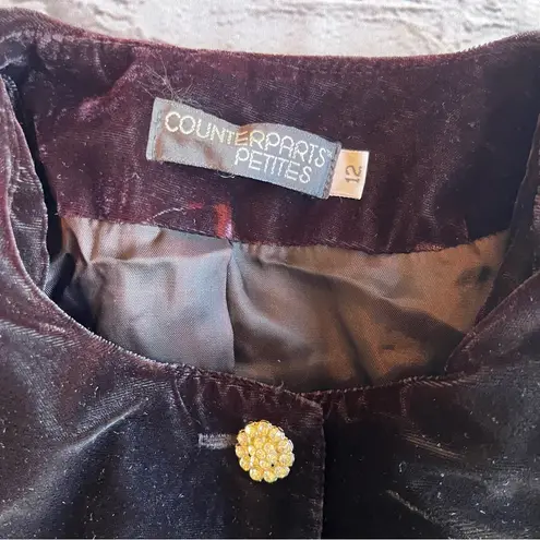 Counterparts Vintage Velvet Jacket Event Holiday 12P Christmas Party Evening