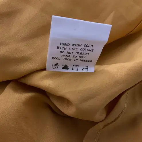 MELLODAY Floral Yellow & White Tiered Dress Square Neck & Ruffled Boho flowy L