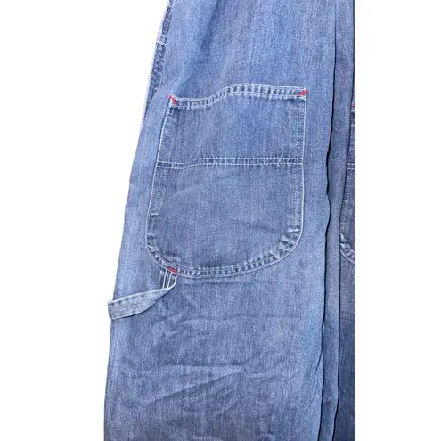 Vintage Big Mac Bib Overalls Men Medium Denim Square Bak Workwear USA Distressed Blue Size undefined