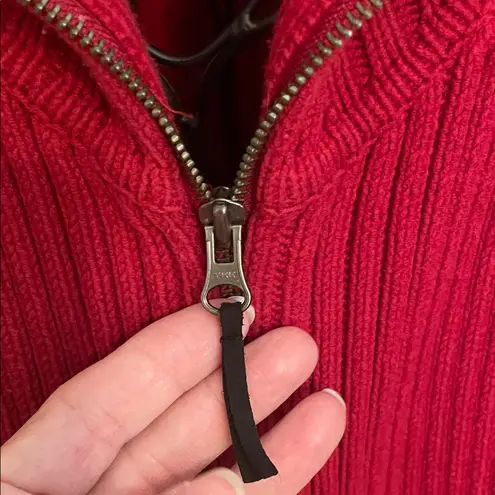 Karen Scott 🥰🥰🥰BOGOHO🥰🥰🥰 Red Ribbed Knit Zippered Cardigan -2X - Image 5