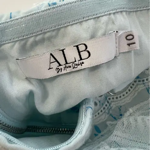 Anne Louise Boutique Blue Lovette Maxi Lace Dress Sz AU 10 US 6 White