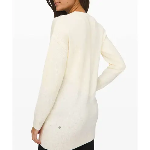 Lululemon  Restful Intention Sweater Angel Wing Heathered Light Ivory Small