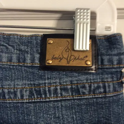 Baby Phat Y2K stretch womens flare jeans stitched logo Size 14