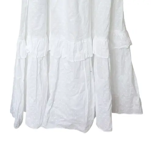 Ivy City Co NWT Antoinette Wrap Dress Women’s Size Large White Cotton Maxi