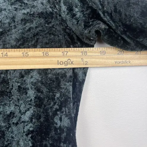 Vintage New Visions Womens Maxi Dress S Forrest Green Crushed Velvet Whimsygoth