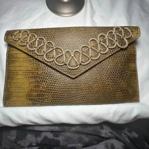 Danielle Nicole  Vegan Alligator Hand Strap Clutch