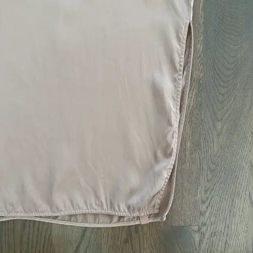 Lunya Washable Silk Slip Dress Light Otium Tan and Immersed Black Extra Large