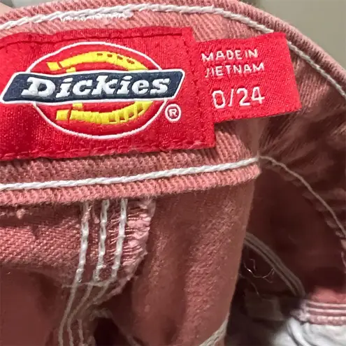 Dickies Women's Carpenter Pants Orange Utility Pockets Size 0 Casual